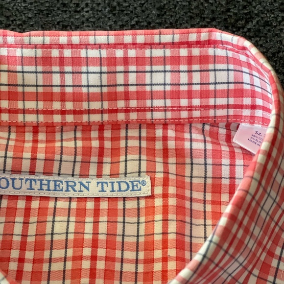 Southern Tide Mens plaid button down XL EUC - Picture 2 of 4